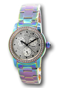 Invicta Angel Women's 38mm Pave Crystal Dial Rainbow Iridescent Watch 30032 RARE-Klawk Watches