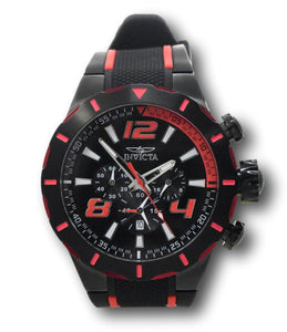 Invicta S1 Rally Men's 53mm Black & Red Silicone Chronograph Watch 20109-Klawk Watches
