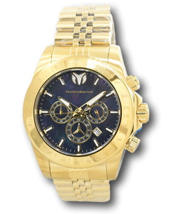 TechnoMarine Grand Manta Ray Mens 47mm Black Mother Pearl Chrono Watch TM-220153-Klawk Watches