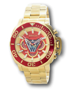 Invicta Marvel Ironman Men's 48mm Gold Limited Edition Chronograph Watch 35091-Klawk Watches