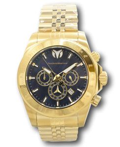TechnoMarine Grand Manta Ray Mens 47mm Black Mother Pearl Chrono Watch TM-220153-Klawk Watches
