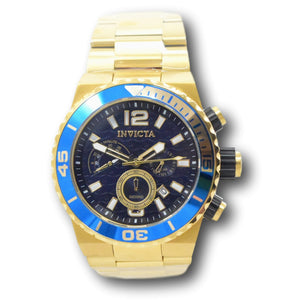 Invicta Pro Diver Blue Ocean Waves Men's 48mm Gold Chronograph Watch 1344-Klawk Watches