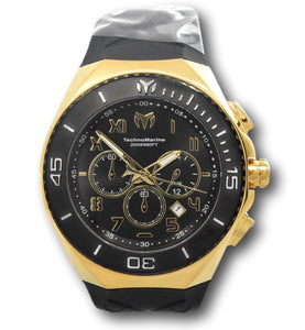 Technomarine Ocean Manta Men's 48mm 14K Gold Plated Chronograph Watch TM-215066-Klawk Watches