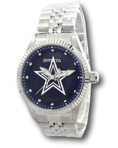 Invicta NFL Dallas Cowboys Men's 43mm Silver Stainless Quartz Watch 42397-Klawk Watches