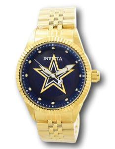 Invicta NFL Dallas Cowboys Men's 43mm Gold Stainless Quartz Watch 42429-Klawk Watches