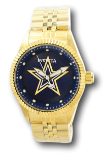Invicta NFL Dallas Cowboys Men's 43mm Gold Stainless Quartz Watch 42429-Klawk Watches