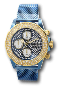 Invicta Pro Diver Women's 38mm Blue PAVE Crystal Chronograph Watch 35646-Klawk Watches