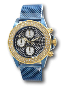 Invicta Pro Diver Women's 38mm Blue PAVE Crystal Chronograph Watch 35646-Klawk Watches