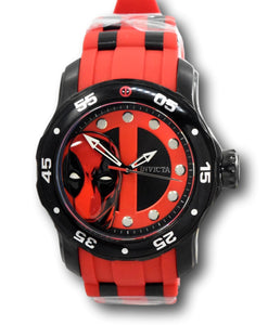 Invicta Marvel Deadpool Men's 48mm Limited Edition Silicone Quartz Watch 37363-Klawk Watches