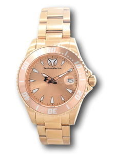 TechnoMarine Sea Manta Women's 38mm Pink & Rose Gold 200M Quartz Watch TM-220111-Klawk Watches