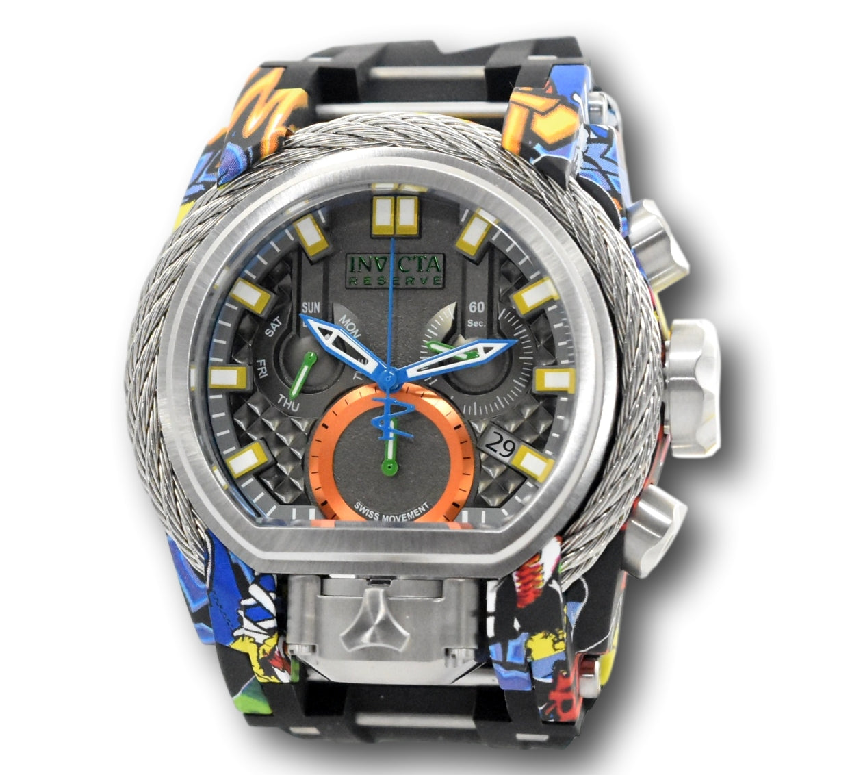 Invicta Reserve Bolt Zeus Magnum 52mm Graffiti Hydroplated Chrono