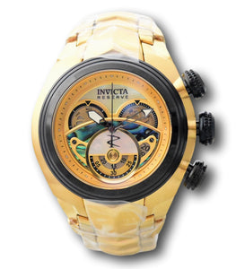 Invicta Reserve S1 Men's 54mm Abalone 18K Gold Plated Swiss Chrono Watch 38867-Klawk Watches