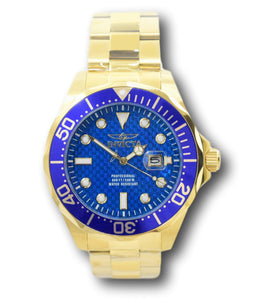 Invicta Pro Diver Men's 47mm Blue Carbon Fiber Dial Gold Stainless Watch 14357-Klawk Watches