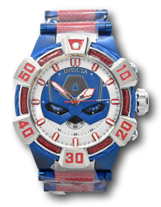 Invicta Marvel Blue Captain America Men's 52mm Limited Carbon Fiber Watch 38381-Klawk Watches