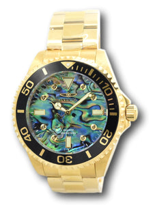 Invicta Pro Diver Men's 47mm Diamond Abalone Dial Gold Quartz Watch 37403-Klawk Watches