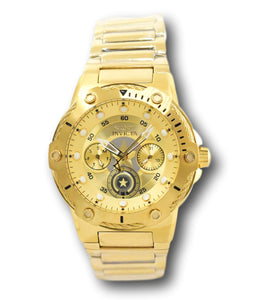 Invicta Marvel Captain America Womens 39mm Limited Edition Gold-Tone Watch 26984-Klawk Watches