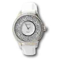 Load image into Gallery viewer, Invicta Angel Women&#39;s 40mm Silver Sparkling Crystals White Leather Watch 24591-Klawk Watches

