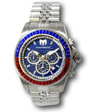 Load image into Gallery viewer, TechnoMarine Manta Ray Luxe Men&#39;s 47mm Blue Red Crystals Chrono Watch TM-221011-Klawk Watches

