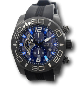 Invicta Pro Diver Men's 50mm Black Blue Dial Triple Chronograph Watch 22813-Klawk Watches