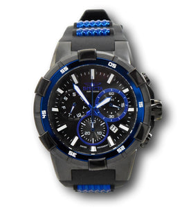 Invicta Aviator Men's 51.5mm Double Black / Blue Swiss Chronograph Watch 25859-Klawk Watches