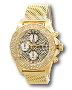 Invicta Pro Diver Women's 40mm Gold PAVE Crystal Chronograph Watch 37860-Klawk Watches