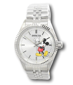Invicta Disney Men's 43mm Limited Ed Mickey Silver Dial Stainless Watch 37850-Klawk Watches