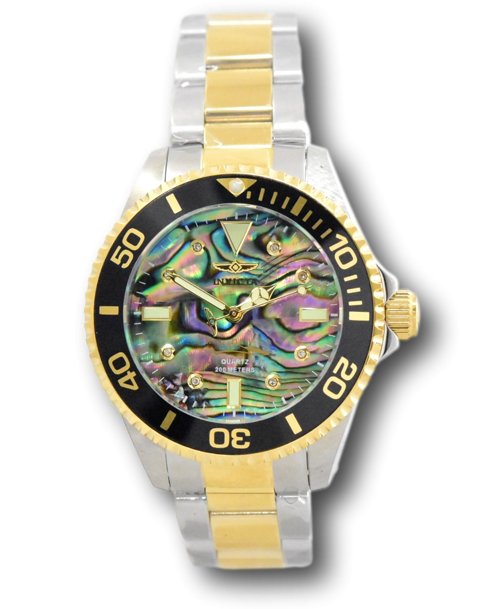 Invicta Pro Diver Lady Women's 38mm Diamond Abalone Dial Two-Tone