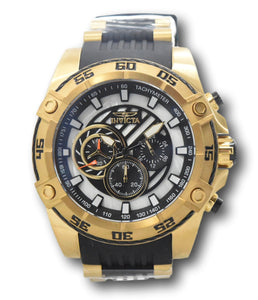 Invicta Speedway Men's 52mm White Mother Pearl Dial Gold Chronograph Watch 37012-Klawk Watches