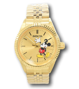 Invicta Disney Men's 43mm Limited Ed Mickey Gold Dial Stainless Watch 37851-Klawk Watches