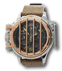 Invicta Vintage Crossbar Men's 52mm Rose Gold Chronograph Watch 33281 Rare-Klawk Watches