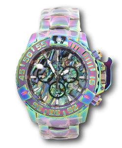 Invicta Subaqua Men's 47mm Rainbow Iridescent Abalone Swiss Chrono Watch 25179-Klawk Watches