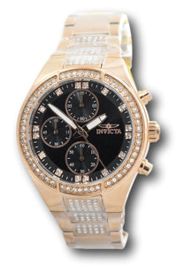 Invicta Specialty Lux Women's 38mm Crystals Black Rose Gold Chrono Watch 38617-Klawk Watches
