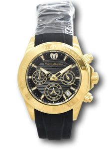 TechnoMarine Manta Ray Women's 38mm Black Dial Gold Chronograph Watch TM-219042-Klawk Watches