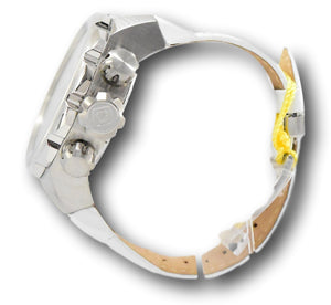Invicta Pro Diver Men's 52mm White Leather Chronograph Watch 24079 RARE-Klawk Watches