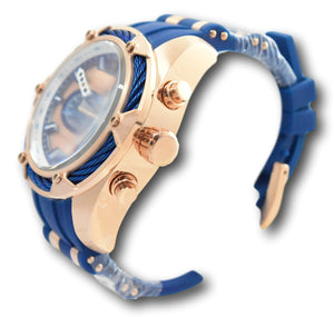 Invicta Bolt Men's 52mm Rose Gold / Electric Blue Chronograph Watch 31434 RARE-Klawk Watches