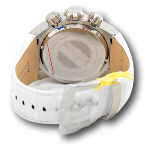 Invicta Pro Diver Men's 52mm White Leather Chronograph Watch 24079 RARE-Klawk Watches