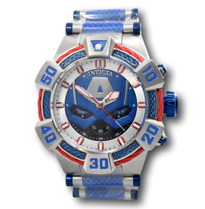 Invicta Marvel Captain America Men's 52mm Limited Blue Carbon Fiber Watch 38367-Klawk Watches