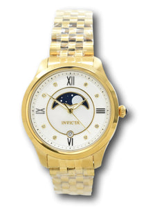 Invicta Specialty Lux Women's 38mm 8-Diamonds MOP Swiss Moon Phase Watch 33590-Klawk Watches