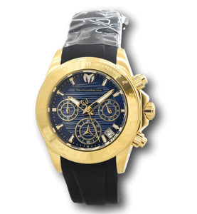 TechnoMarine Manta Ray Women's 38mm Blue Dial Gold Chronograph Watch TM-219043-Klawk Watches