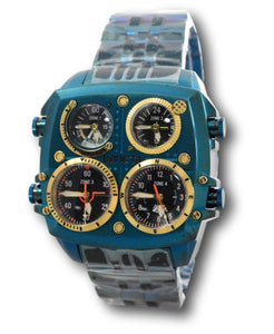Invicta Aviator Zulu Men's 50mm Green 4-Time Zone Quartz Watch 39281 RARE-Klawk Watches