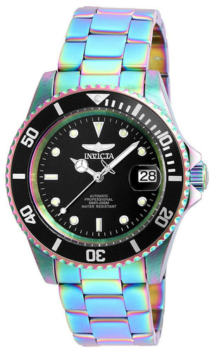 Invicta Pro Diver Automatic Men's 40mm Black Dial Rainbow Iridescent Watch 26600-Klawk Watches