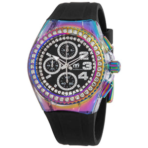 TechnoMarine Cruise Glitz Women's 40mm Rainbow Crystals Chrono Watch TM-121053-Klawk Watches