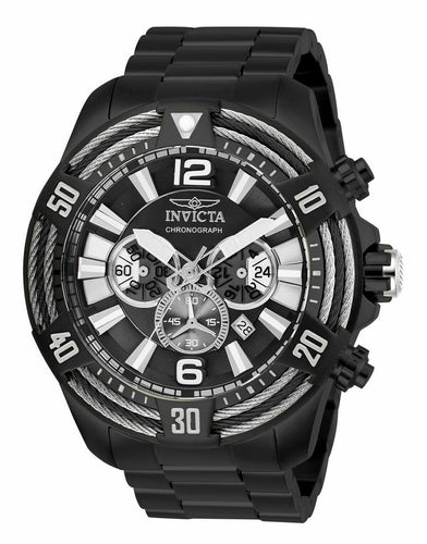 Invicta Bolt Vortex Tri-Cable Men's 52mm Black Stainless Chronograph Watch 27270-Klawk Watches
