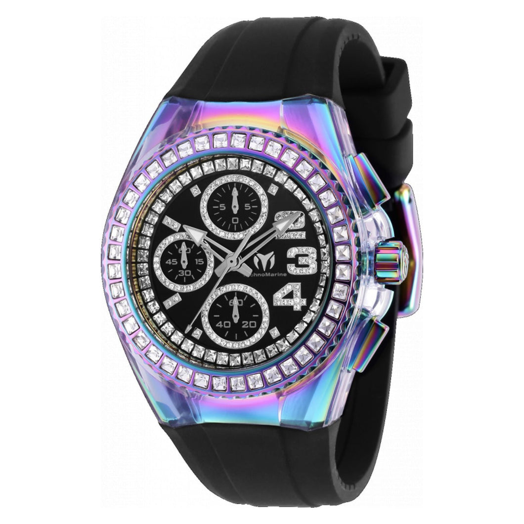 TechnoMarine Cruise Glitz Women's 40mm Rainbow Crystals Chrono Watch TM-121053-Klawk Watches
