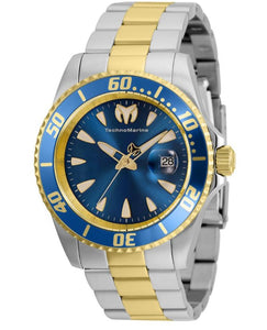 TechnoMarine Sea Manta Men's 42mm Blue & Gold 200M Quartz Watch TM-220098-Klawk Watches